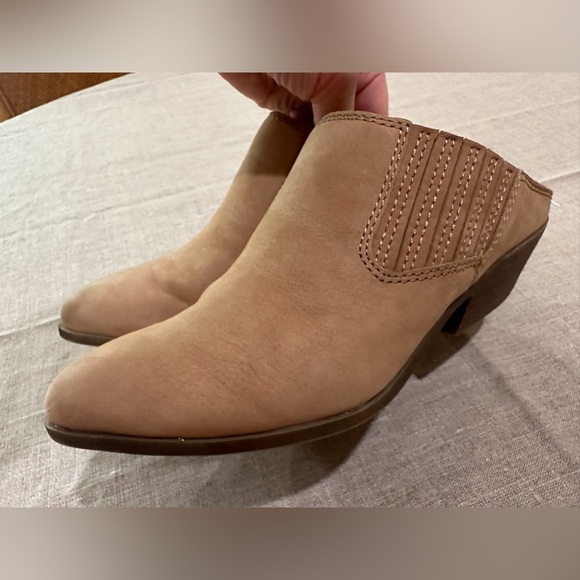 Frye Roxie Tan Leather Slip On Mules Clogs Women US 6.5 - Picture 5 of 8